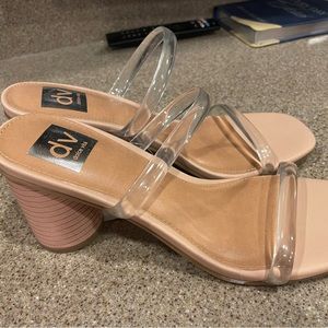 Dolce vita clear strap heels, new